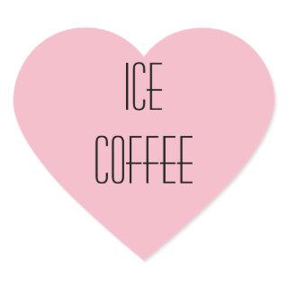 Ice Coffee Heart Sticker