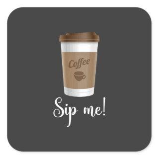 Ice Coffee Square Sticker