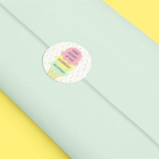Ice Cream 3rd Birthday Classic Round Sticker