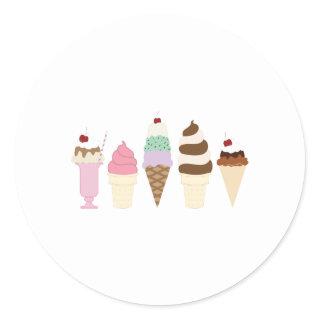 Ice Cream Classic Round Sticker