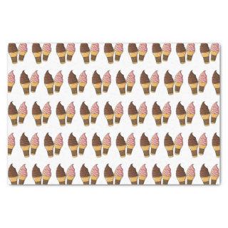 Ice cream cone cartoon illustration  tissue paper