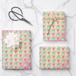 Ice Cream Glitter Sprinkles Birthday  Sheets