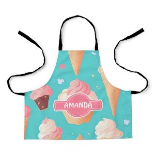 Ice cream Pastel Colorful Personalized Pattern Apron
