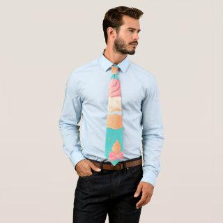 Ice cream Pastel Colorful Personalized Pattern Neck Tie