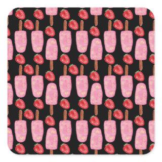 Ice cream pattern | Lollies pattern | lollipop 1 Square Sticker