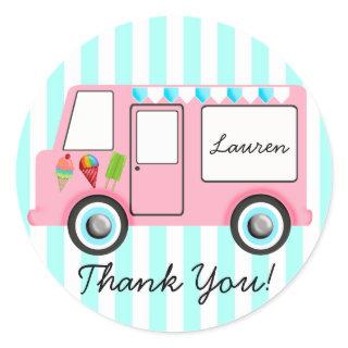 Ice Cream Truck Classic Round Sticker