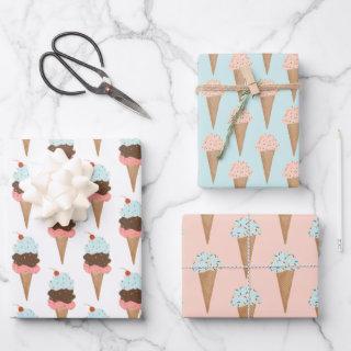 Ice Cream with Sprinkles Modern Colorful Cute Gift  Sheets