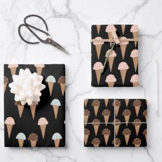 Ice Cream with Sprinkles Modern Colorful Cute Gift  Sheets