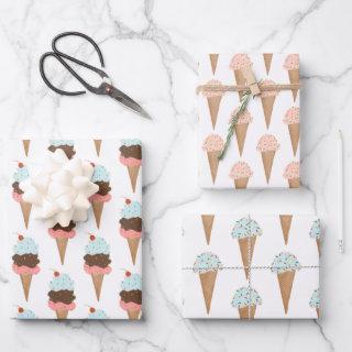 Ice Cream with Sprinkles Modern Colorful Cute Gift  Sheets