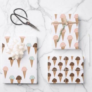 Ice Cream with Sprinkles Modern Colorful Cute Gift  Sheets