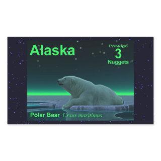 Ice Edge Polar Bear Rectangular Sticker