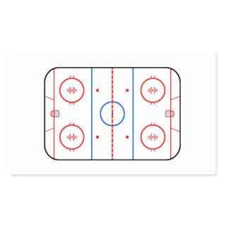 Ice Rink Diagram Hockey Game Companion Rectangular Sticker