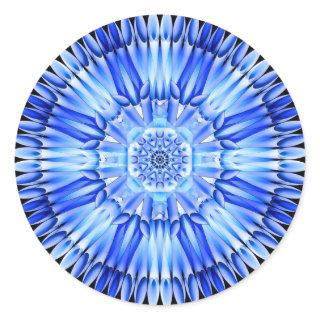 Ice Shards Mandala Classic Round Sticker