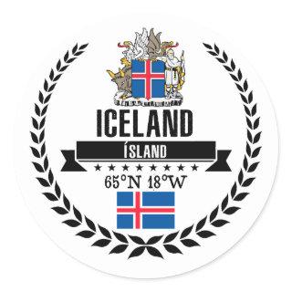 Iceland Classic Round Sticker