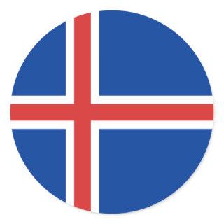 Iceland Flag Classic Round Sticker
