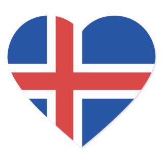 Iceland Flag Heart Sticker