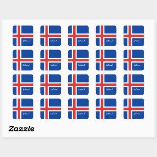 Icelandic flag & Iceland holiday/sports fans Square Sticker