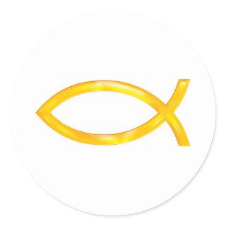 Ichthus - Christian Fish Symbol Classic Round Sticker