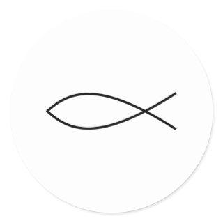 Ichthus Fish Classic Round Sticker