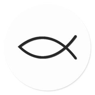 Ichthus Fish Symbol Classic Round Sticker