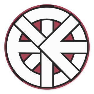 Ichthys Wheel Symbol Classic Round Sticker