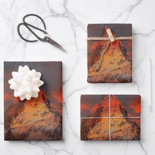 Iconic Alpine Mountain Matterhorn at Sunset Poster  Sheets