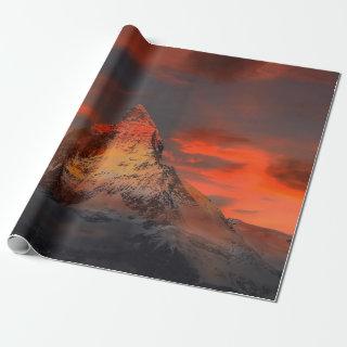 Iconic Alpine Mountain Matterhorn at Sunset