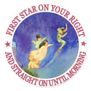 ICONIC IMAGE FROM PETER PAN CLASSIC ROUND STICKER