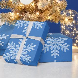 Icy Blue Frozen Snowflakes Frosty Winter Christmas