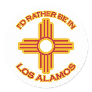 I'd Rather Be In Los Alamos Classic Round Sticker