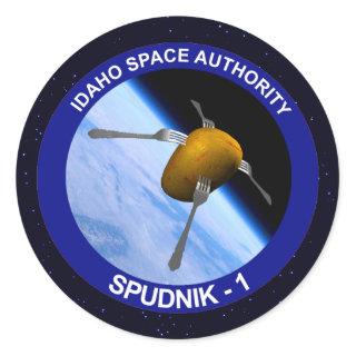 Idaho Spudnik Satellite Mission Patch Classic Round Sticker