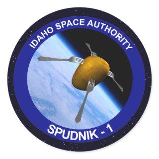 Idaho Spudnik Satellite Mission Patch Classic Round Sticker