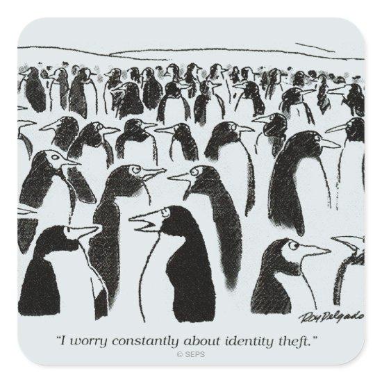 Identity Theft Square Sticker