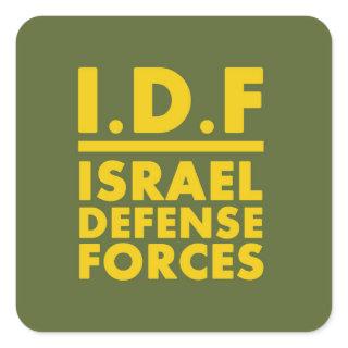 IDF Israel Defense Forces2 - ENG - FULL Square Sticker
