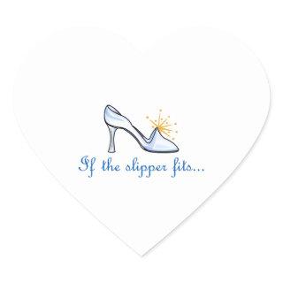 IF THE SLIPPER FITS... HEART STICKER