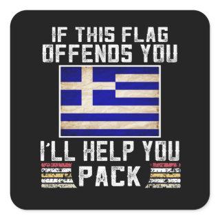 if this flag offends you i'll help you square sticker