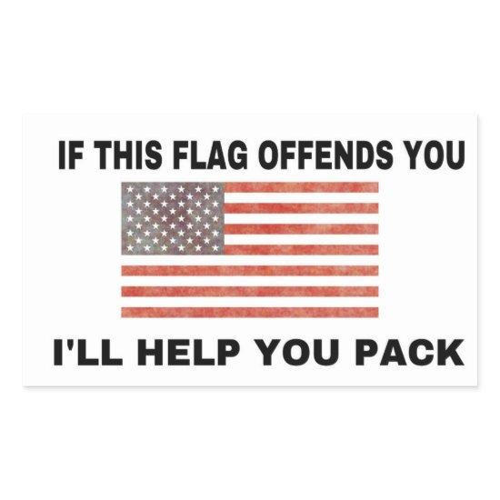 If this flag offends you... rectangular sticker