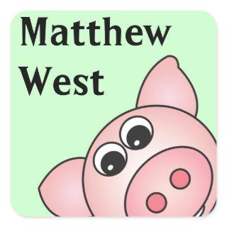 Iggy the Piggy Personalized Stickers