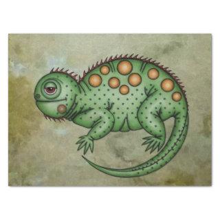 Iguana Cute 13 Watercolor Decoupage 15x20  Tissue Paper