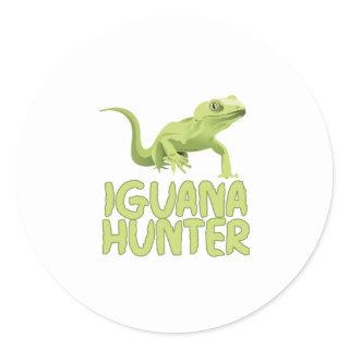 Iguana Hunter Classic Round Sticker