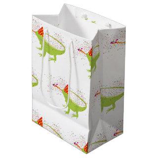 Iguana Lizard Partying Animals Having a Party Medium Gift Bag