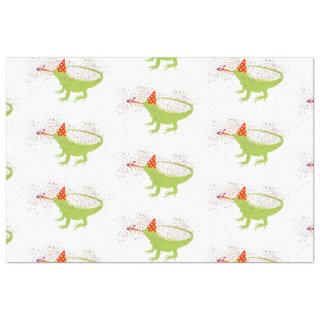 Iguana Lizard Partying Animals Having a Party   Tissue Paper