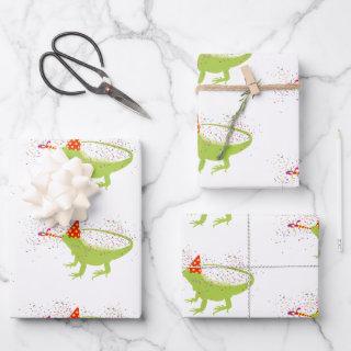 Iguana Lizard Partying Animals Having a Party   Sheets