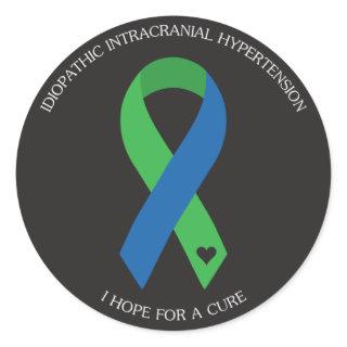 IIH Ribbon - I hope for a cure Classic Round Sticker