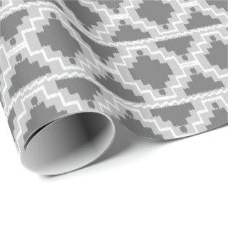 Ikat Aztec Tribal - Dark and light Grey / Gray
