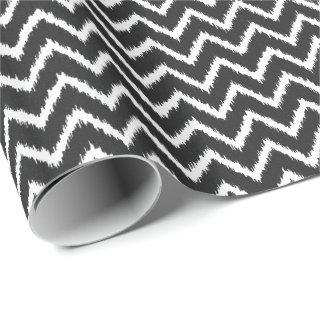 Ikat Chevrons - Black and white