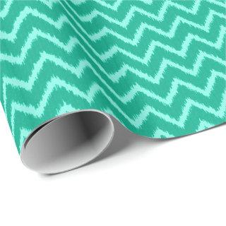 Ikat Chevrons - Turquoise and aqua