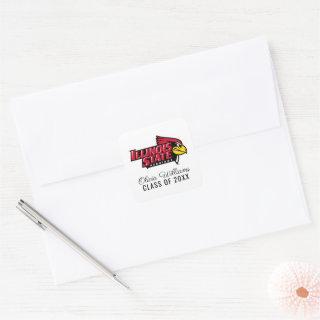 Illinois State | Redbirds | Add Your Name Square Sticker