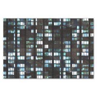 Illuminated windows pattern tissue paper