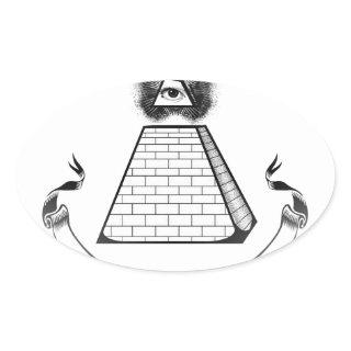 illuminati oval sticker